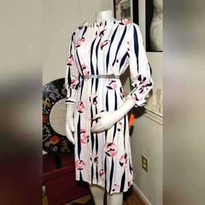 1960s Dead stock ( NWTs ) Sacony pink/red, white & blue dress.